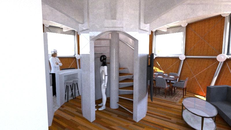 pool ball adu main level interior, node 2